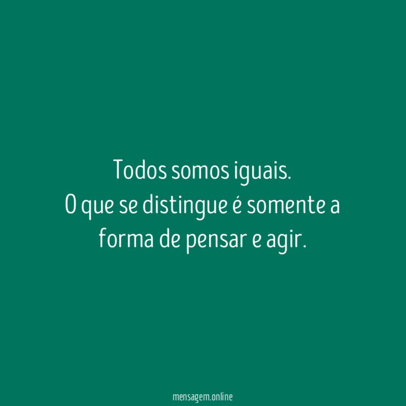 Todos somos iguais