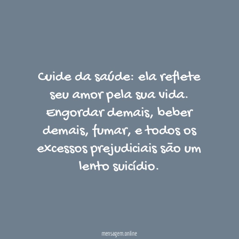 Cuide da saúde