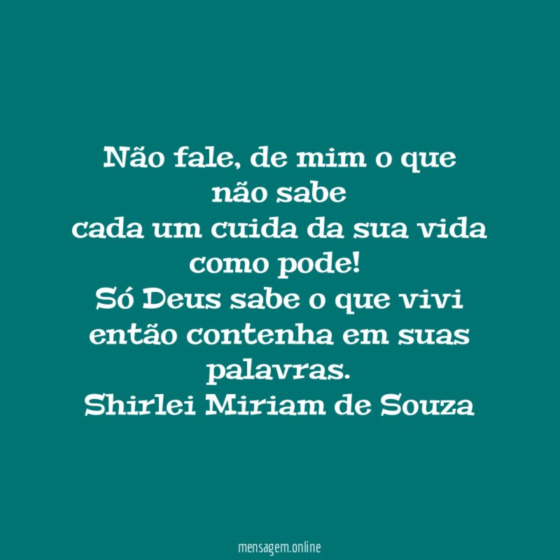 Não fale