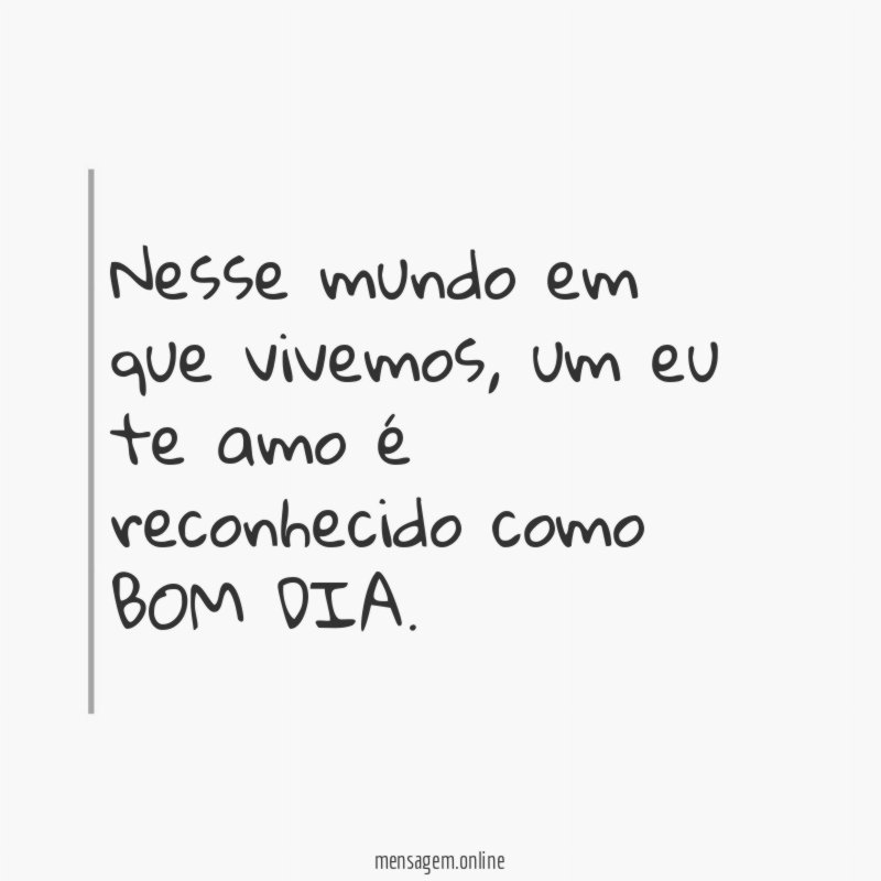 Nesse mundo em que vivemos