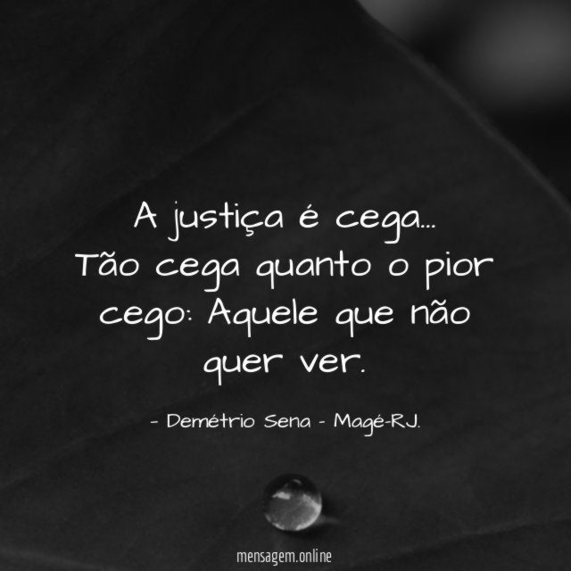 A justiça é cega
