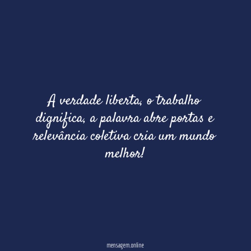 A verdade liberta