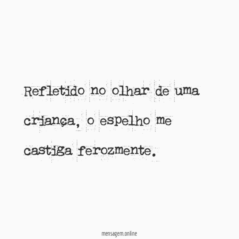 Refletido no olhar de uma criança