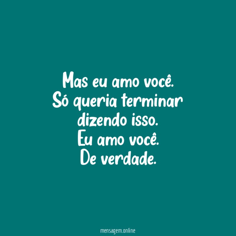 Mas eu amo você