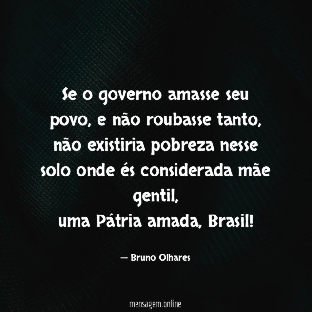 Se o governo amasse seu povo