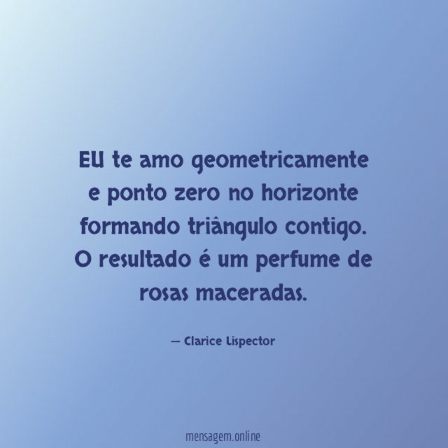 EU te amo geometricamente e ponto zero no