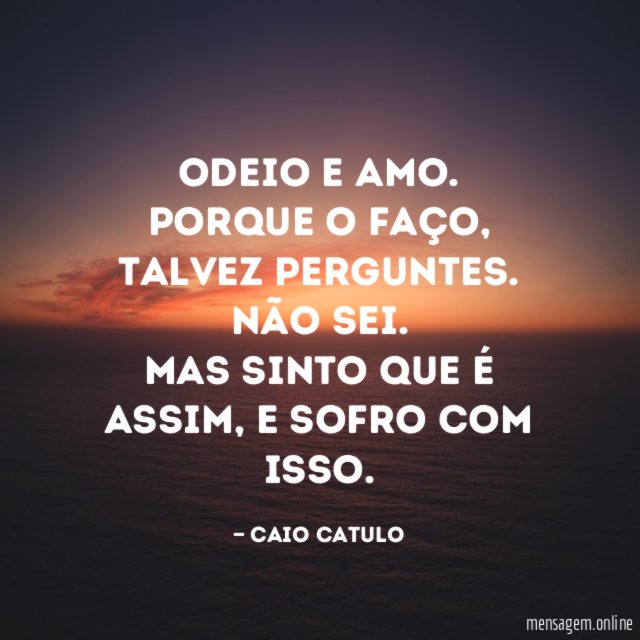 Odeio e amo