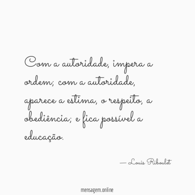 Com a autoridade