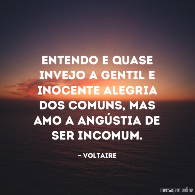 Entendo e quase invejo a gentil e inocente alegria dos comuns