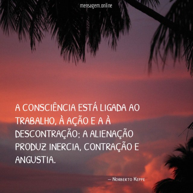 A consciência está ligada ao trabalho