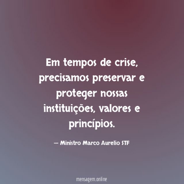 Em tempos de crise