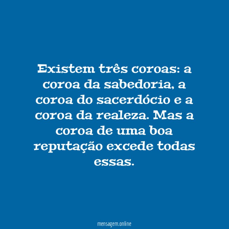 Existem três coroas