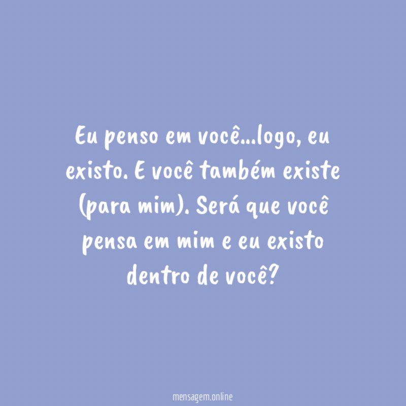 Eu penso em você
