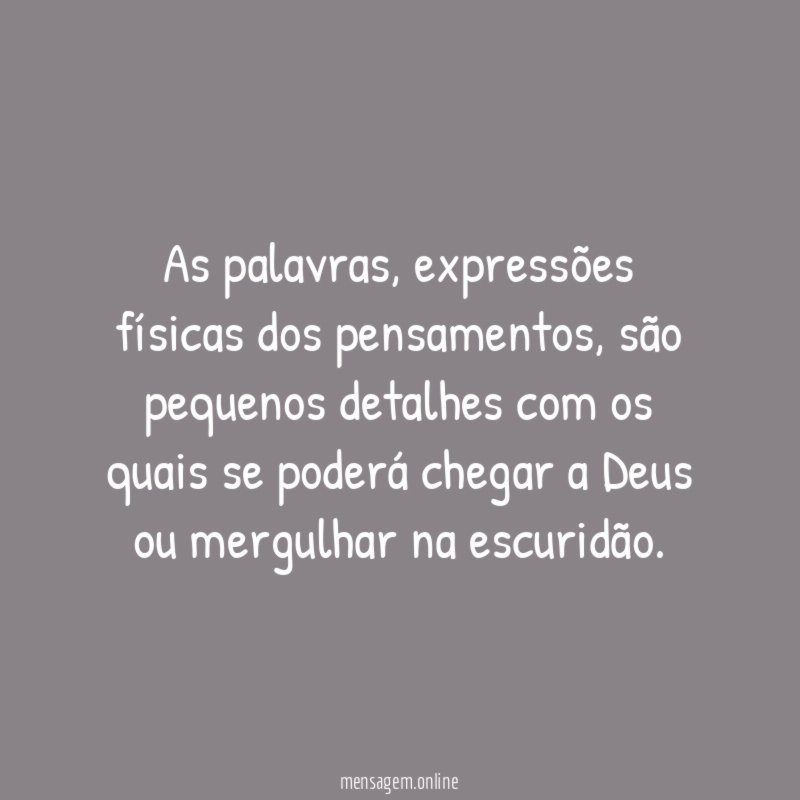 As palavras