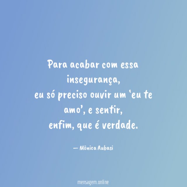 Para acabar com essa insegurança