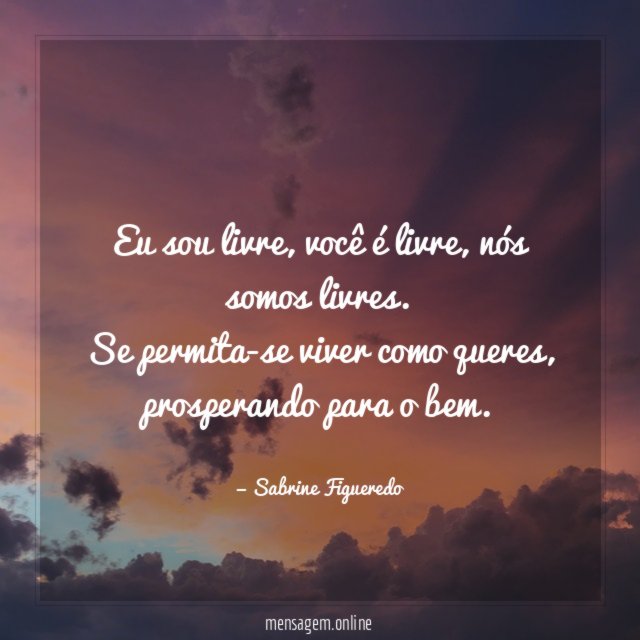 Eu sou livre