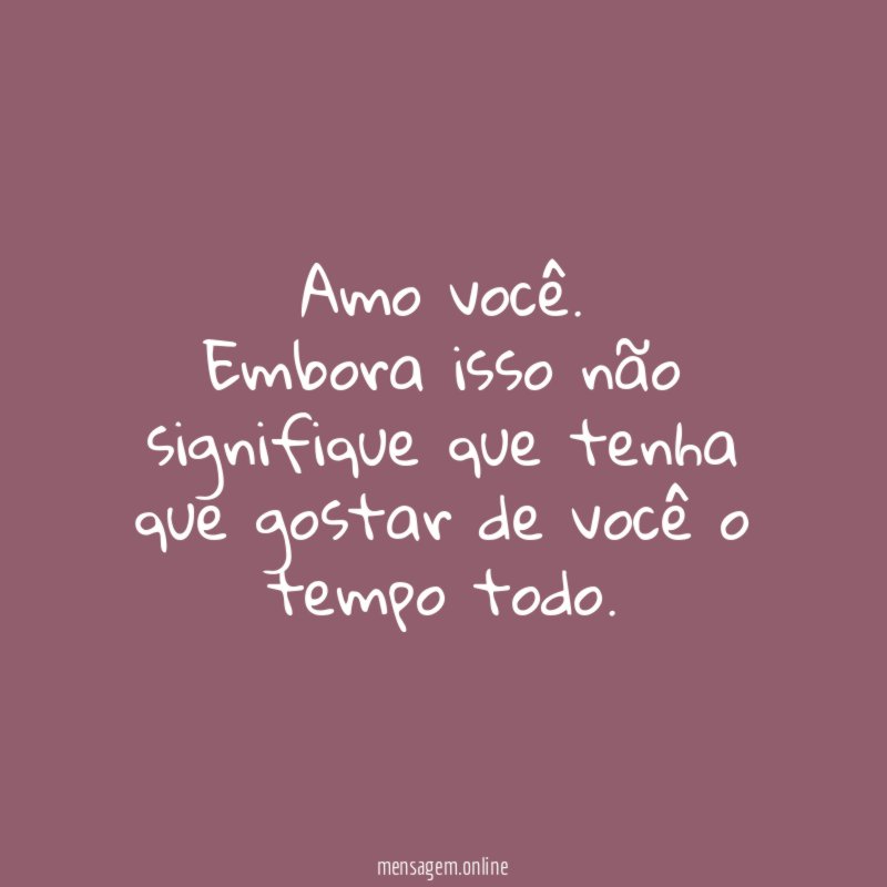 Amo você