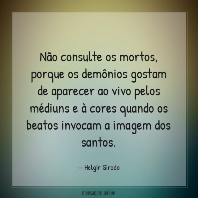 Não consulte os mortos