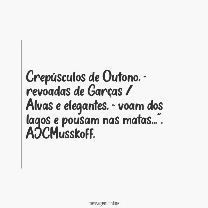 Crepúsculos de Outono
