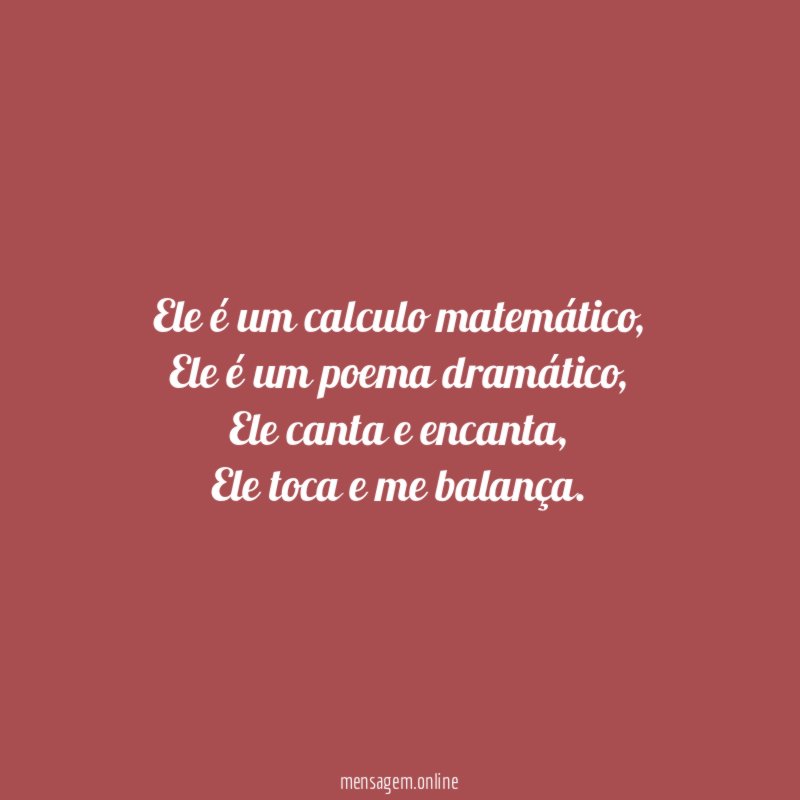 Ele é um calculo matemático