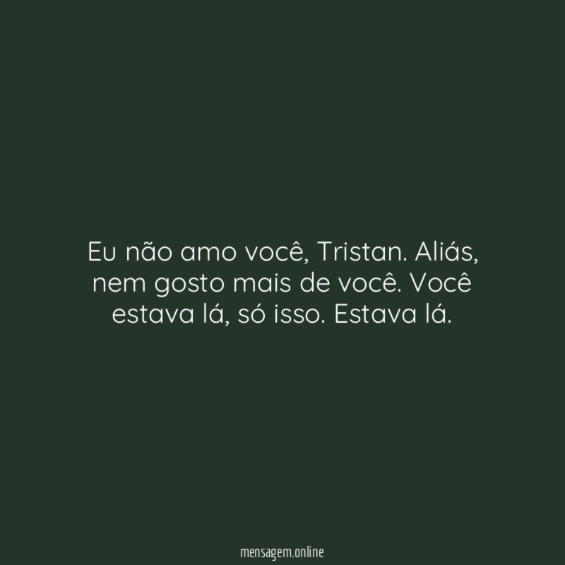 Eu não amo você