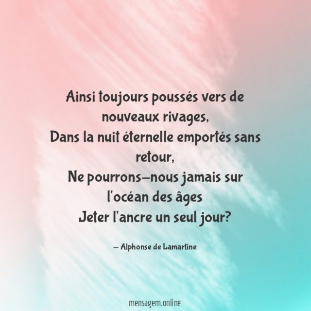 Ainsi toujours poussés vers de nouveaux rivages