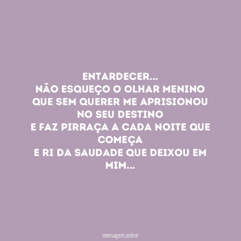 Entardecer…