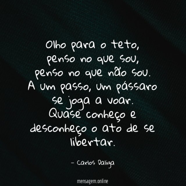 Olho para o teto