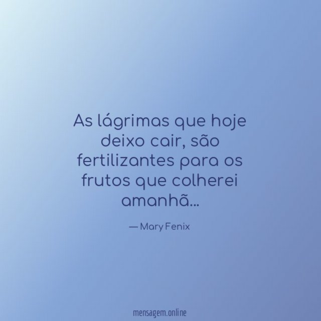 As lágrimas que hoje deixo cair