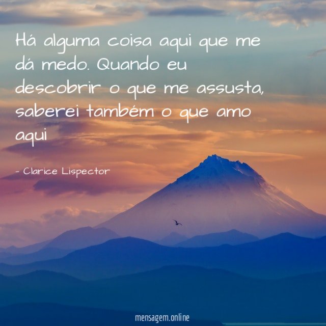 Há alguma coisa aqui que me dá medo