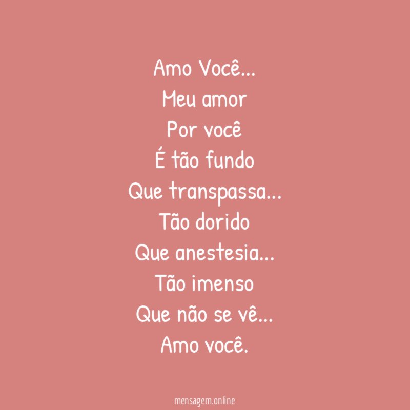 Amo Você…