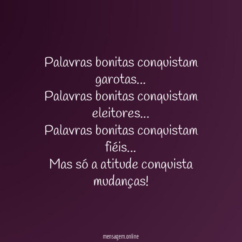 Palavras bonitas conquistam garotas