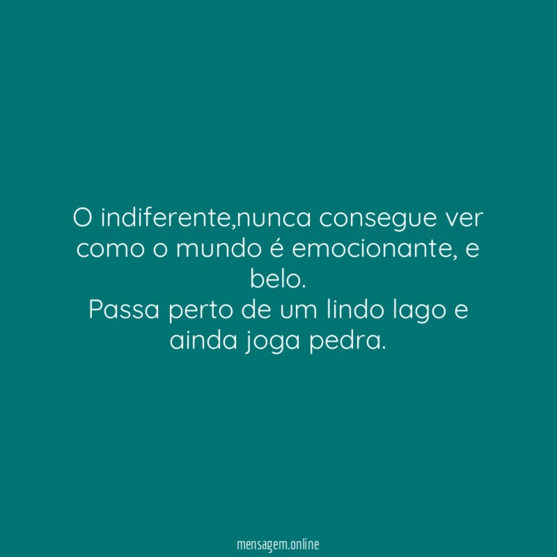 O indiferente