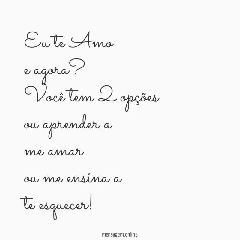 Eu te Amo e agora