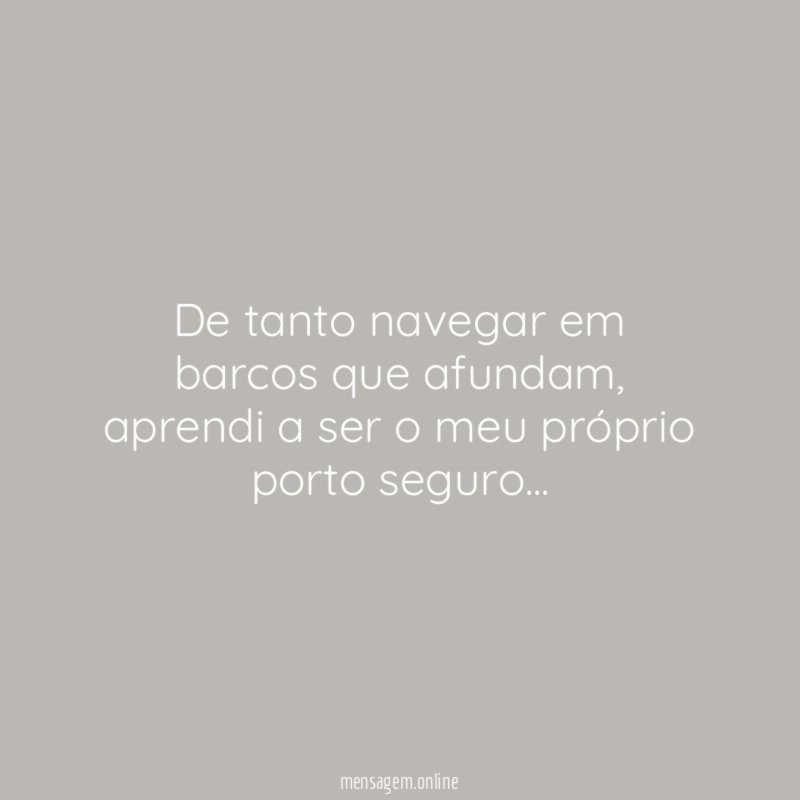 De tanto navegar em barcos que afundam