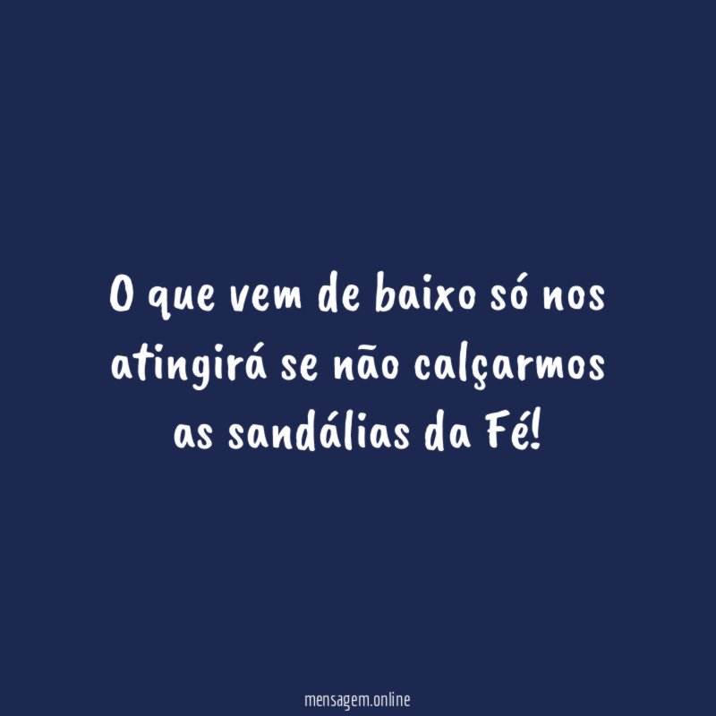 O que vem de baixo só nos atingirá