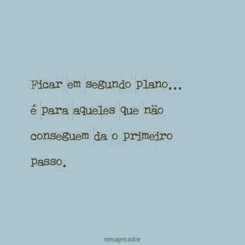Ficar em segundo plano