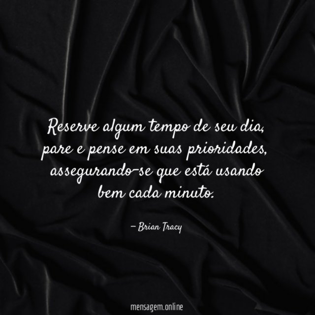 Reserve algum tempo de seu dia