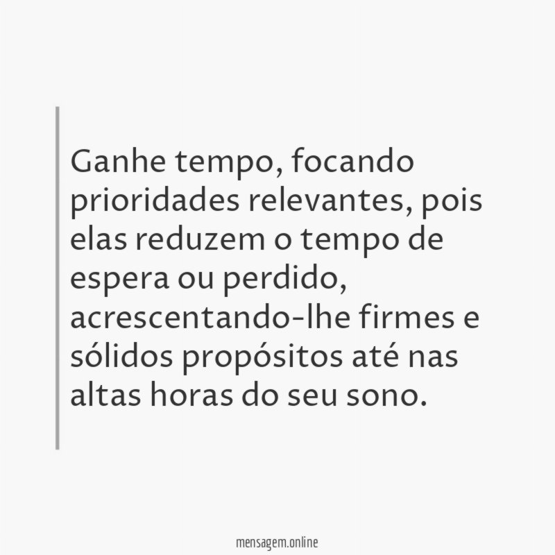 Ganhe tempo