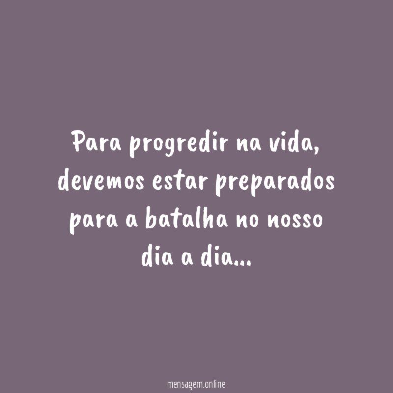 Para progredir na vida