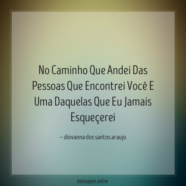 No Caminho Que Andei Das Pessoas Que Encontrei