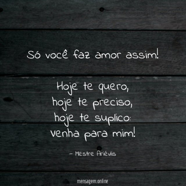Só você faz amor assim