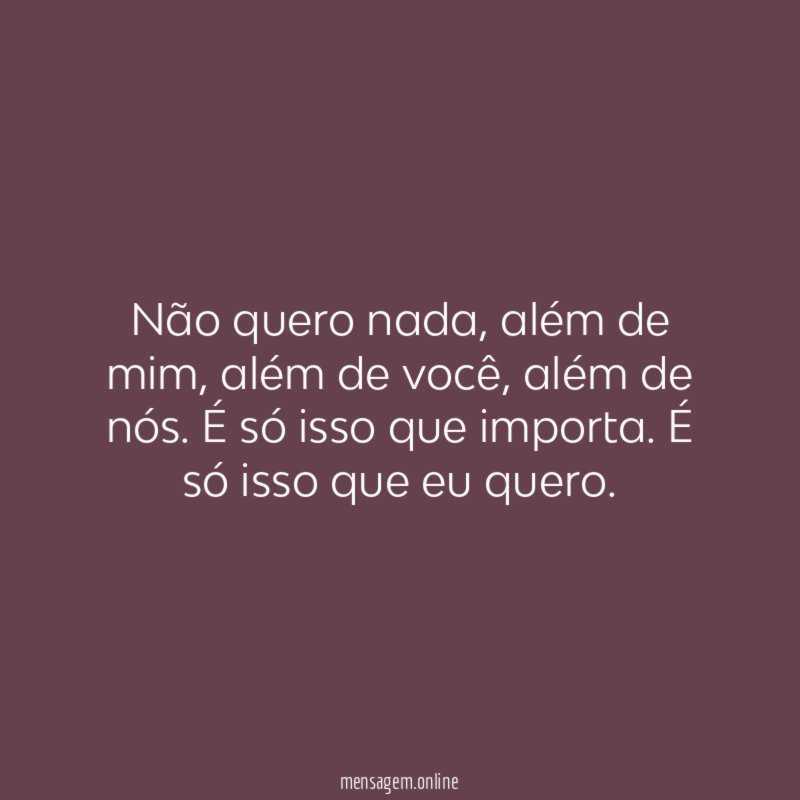 Não quero nada