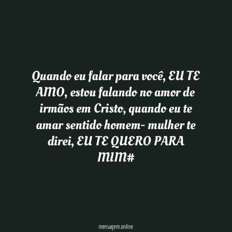 Quando eu falar para você