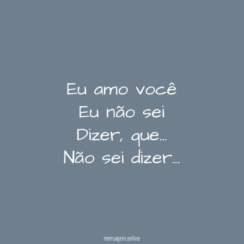 Eu amo você
