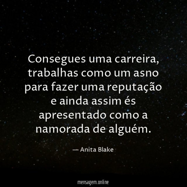 Consegues uma carreira
