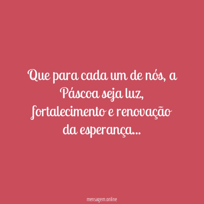 Que para cada um de nós