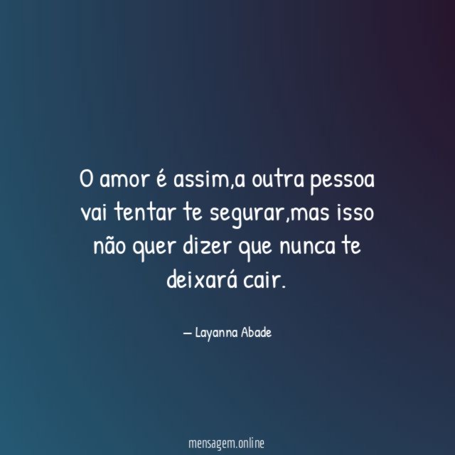 O amor é assim