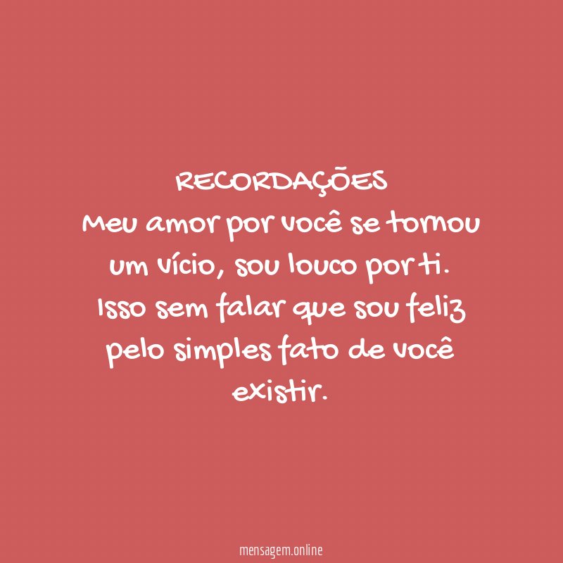 RECORDAÇÕES