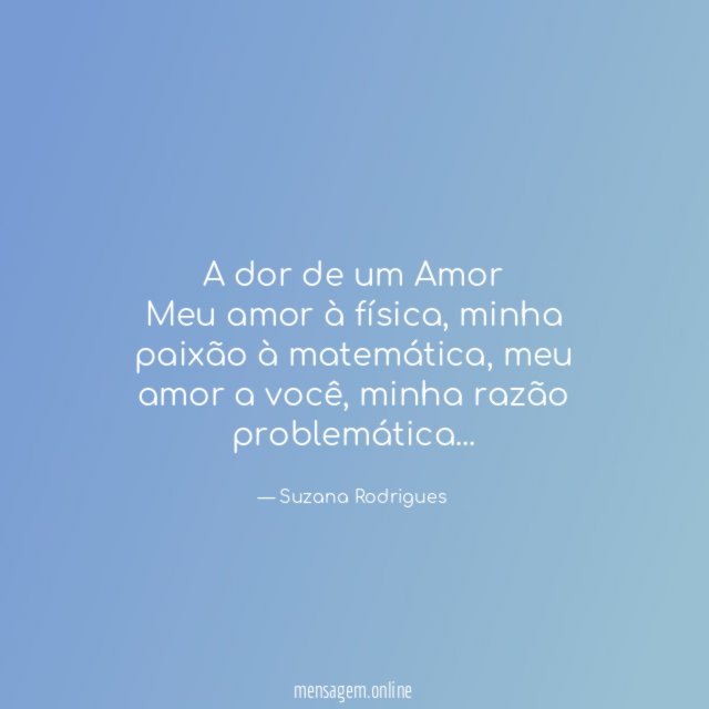 A dor de um Amor